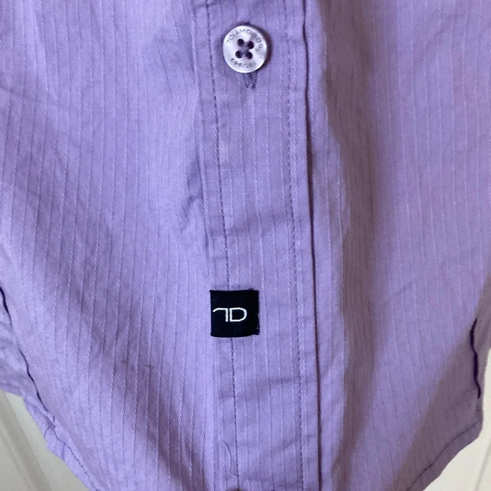 7 Diamonds‎ Mens Double Pocket Lavender Long Sleeve Button Up Shirt Size XL